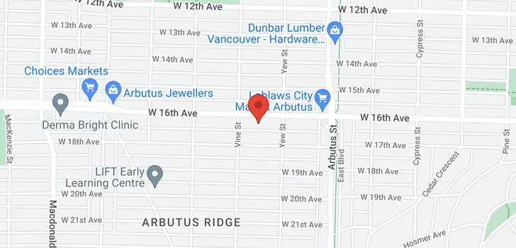 map of 2256 W 16TH AVENUE